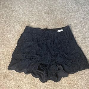 Black Laced Shorts